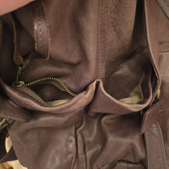 Vintage Latico Brown Leather Backpack Bag Purse With Tassels - Picture 8 of 13